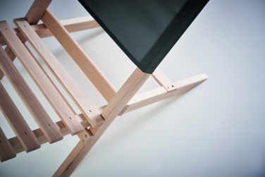 Logo trade corporate gifts image of: Foldable wooden beach chair